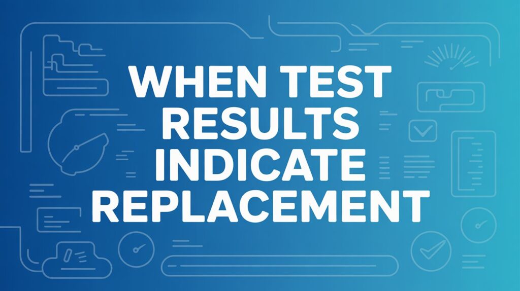 When Test Results Indicate Replacement